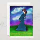 Carte de Faire-part de grossesse "Patience" (Devant / Derrière)