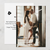 Carte de faire-part de grossesse personnalisée|nou (Devant / Derrière)