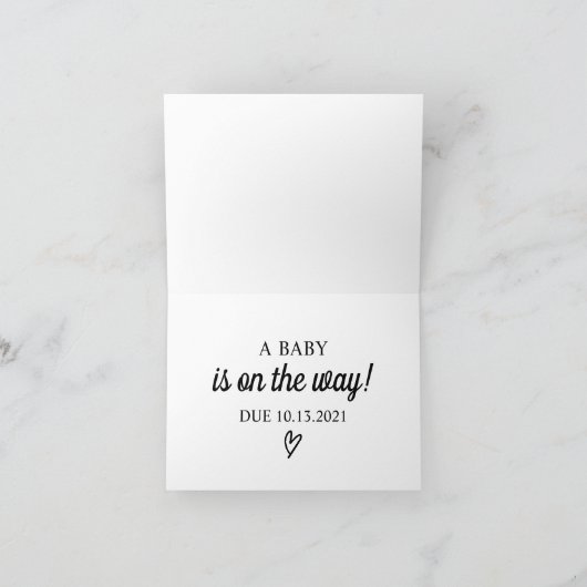 Carte de Faire-part de grossesse personnalisée pou (Intérieur)