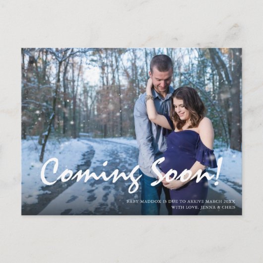 Carte de Faire-part de grossesse photo (Devant)