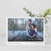 Carte de Faire-part de grossesse photo de Noël (Debout devant)