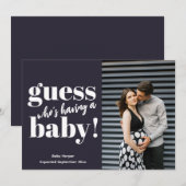 Carte de Faire-part de grossesse photo en gras (Devant / Derrière)