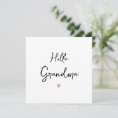 Carte de Faire-part de grossesse simple Grandma (Debout devant)