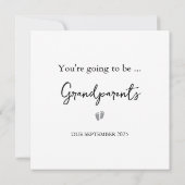 Carte de Faire-part de grossesse simple pour grand (Dos)