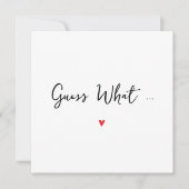 Carte de Faire-part de grossesse simple pour grand (Devant)