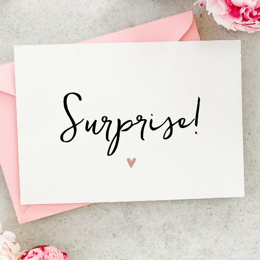 Carte de Faire-part de grossesse simple pour grand