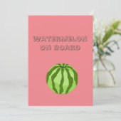 Carte de Faire-part de grossesse Vegan Watermelon (Debout devant)