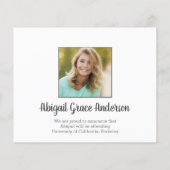 Carte de Faire-part de la catégorie photo principa (Dos)