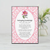 Carte de Faire-part de la mort de style européen r (Debout devant)