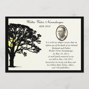 Carte de Faire-part de la photo de l'arbre du couc