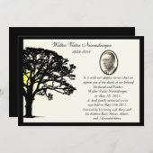 Carte de Faire-part de la photo de l'arbre du couc (Devant / Derrière)