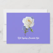 Carte de Faire-part de la photo Rose blanche (Dos)