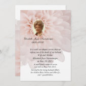 Carte de Faire-part de la photo rose florale (Devant / Derrière)