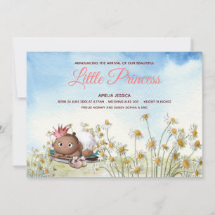 Carte de Faire-part de la princesse princesse pour
