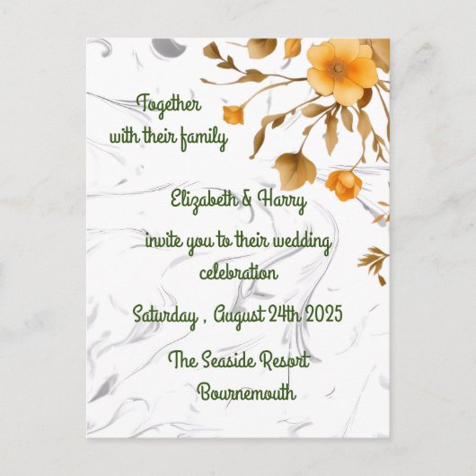 Carte de faire-part de mariage (Devant)