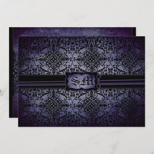 Carte de Faire-part de mariage à câbles (Devant / Derrière)