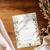 Carte de Faire-part de mariage à cadre floral mini