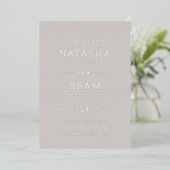 Carte de faire-part de mariage à date à sauvegarde (Debout devant)