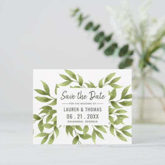 Carte de faire-part de mariage à date fixe Saule M (Debout devant)