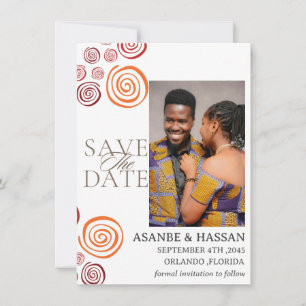 Carte de Faire-Part de Mariage à Forme Africaine A