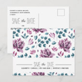 Carte de faire-part de mariage à l'aquarelle de pi (Devant / Derrière)