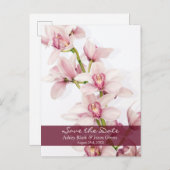 Carte de faire-part de mariage à l'orchidée Cymbid (Devant / Derrière)