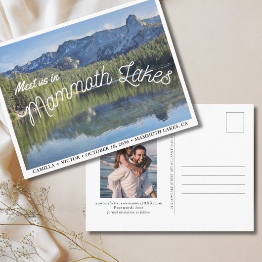Carte de faire-part de mariage à Mammoth Lakes