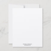 Carte de faire-part de mariage à monogramme avec b (Dos)