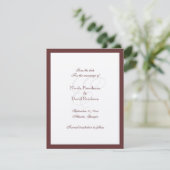 Carte de faire-part de mariage à monogramme avec b (Debout devant)