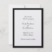 Carte de faire-part de mariage à monogramme avec b (Devant)