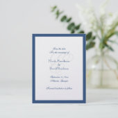 Carte de faire-part de mariage à monogramme bordur (Debout devant)