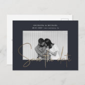 carte de faire-part de mariage à photo et écriture (Devant / Derrière)