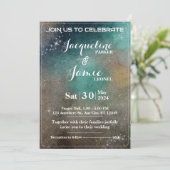 Carte de faire-part de mariage Abstraite Galaxy Wa (Debout devant)