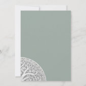 Carte de Faire-Part de Mariage Arbre Celtique Vert (Dos)
