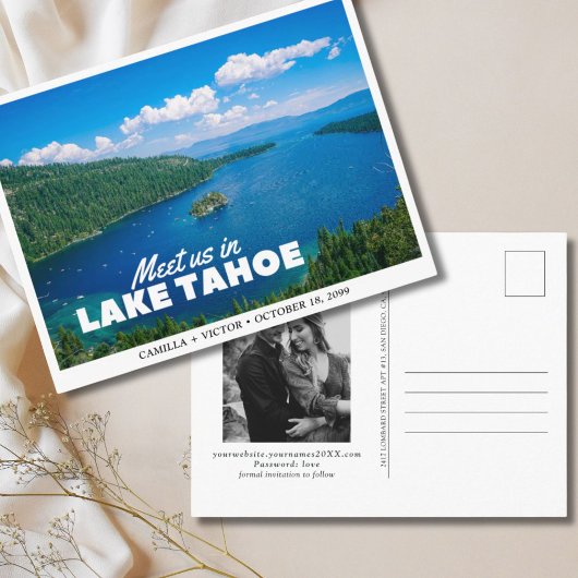 Carte de faire-part de mariage au lac Tahoe