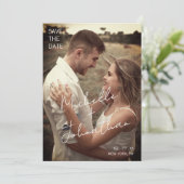 Carte de faire-part de mariage avec code QR photo  (Debout devant)