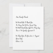 Carte de faire-part de mariage avec photo moderne (Dos)