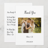 Carte de faire-part de mariage avec photo moderne (Devant / Derrière)