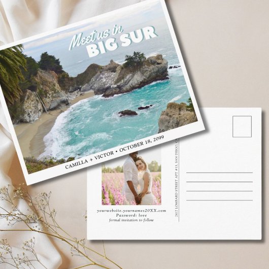Carte de faire-part de mariage Big Sur McWay