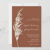 Carte de Faire-part de mariage Bohemian Terracotta (Devant)