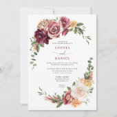 Carte de Faire-part de mariage Boho Pays (Devant)