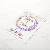 Carte de faire-part de mariage calligraphiée avec (Rotation)