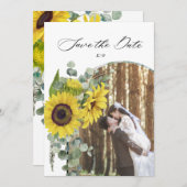 carte de faire-part de mariage champêtre au tourne (Devant / Derrière)