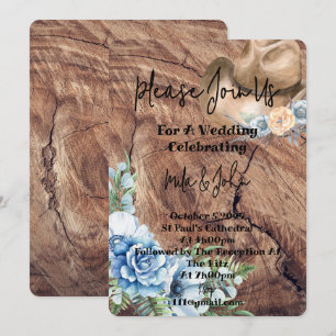 CARTE DE FAIRE-PART DE MARIAGE DE BOOTS RUSTIQUES
