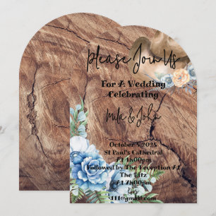 CARTE DE FAIRE-PART DE MARIAGE DE BOOTS RUSTIQUES
