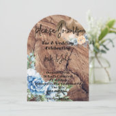 CARTE DE FAIRE-PART DE MARIAGE DE BOOTS RUSTIQUES (Debout devant)
