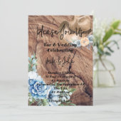 CARTE DE FAIRE-PART DE MARIAGE DE BOOTS RUSTIQUES (Debout devant)