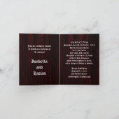 Carte de Faire-part de mariage de café et de goth  (Intérieur)