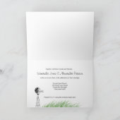 Carte de faire-part de mariage de ferme d'été (Intérieur)