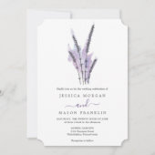 Carte de Faire-part de mariage de Lavande minimale (Devant)